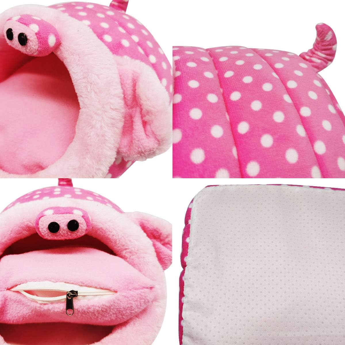 LEFTSTARER Guinea Pig Rat Bed and Hideout for Ferret Hedgehog Sleep and Hide, Hamster Small Pet Animals Supplies Toy Cage Accessories Nest - Image 6