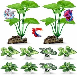 10 Pack Silk Aquarium Plants Fish T...