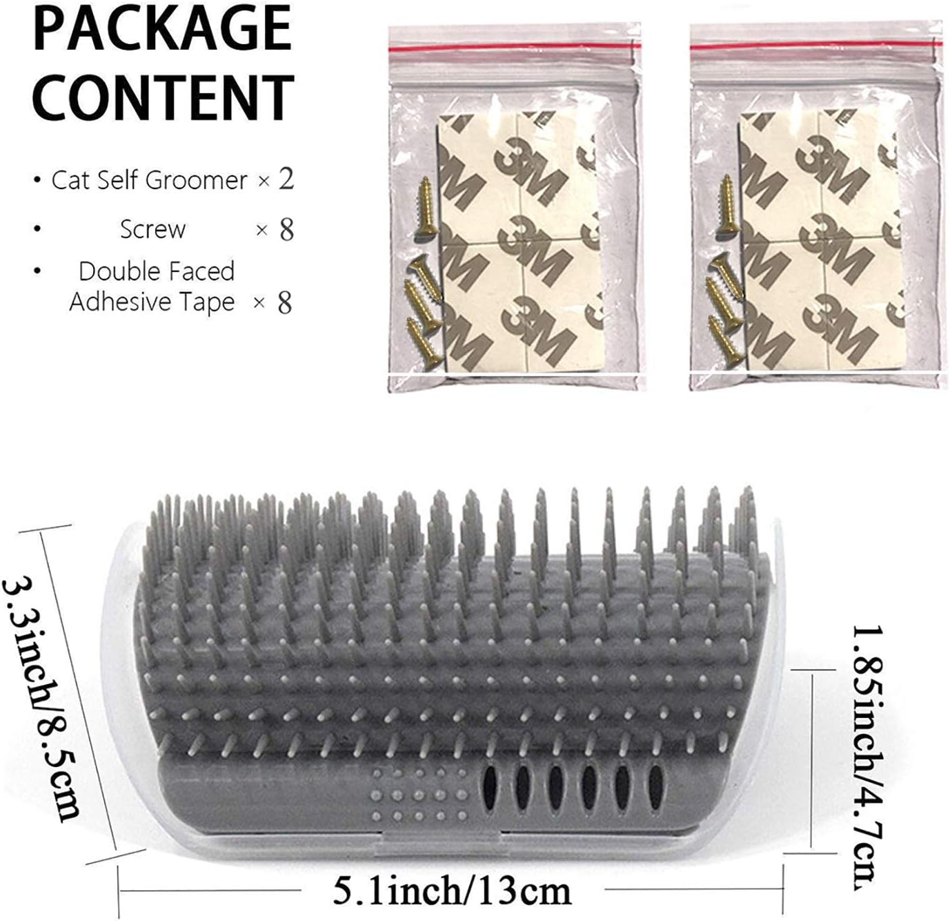 Kingtree Cat Corner Scratcher Self Groomer with Catnip, 2 Pack Softer Cat Face Scratchers Wall Corner Grooming Massage Combs for Long & Short Fur Cats - Image 7
