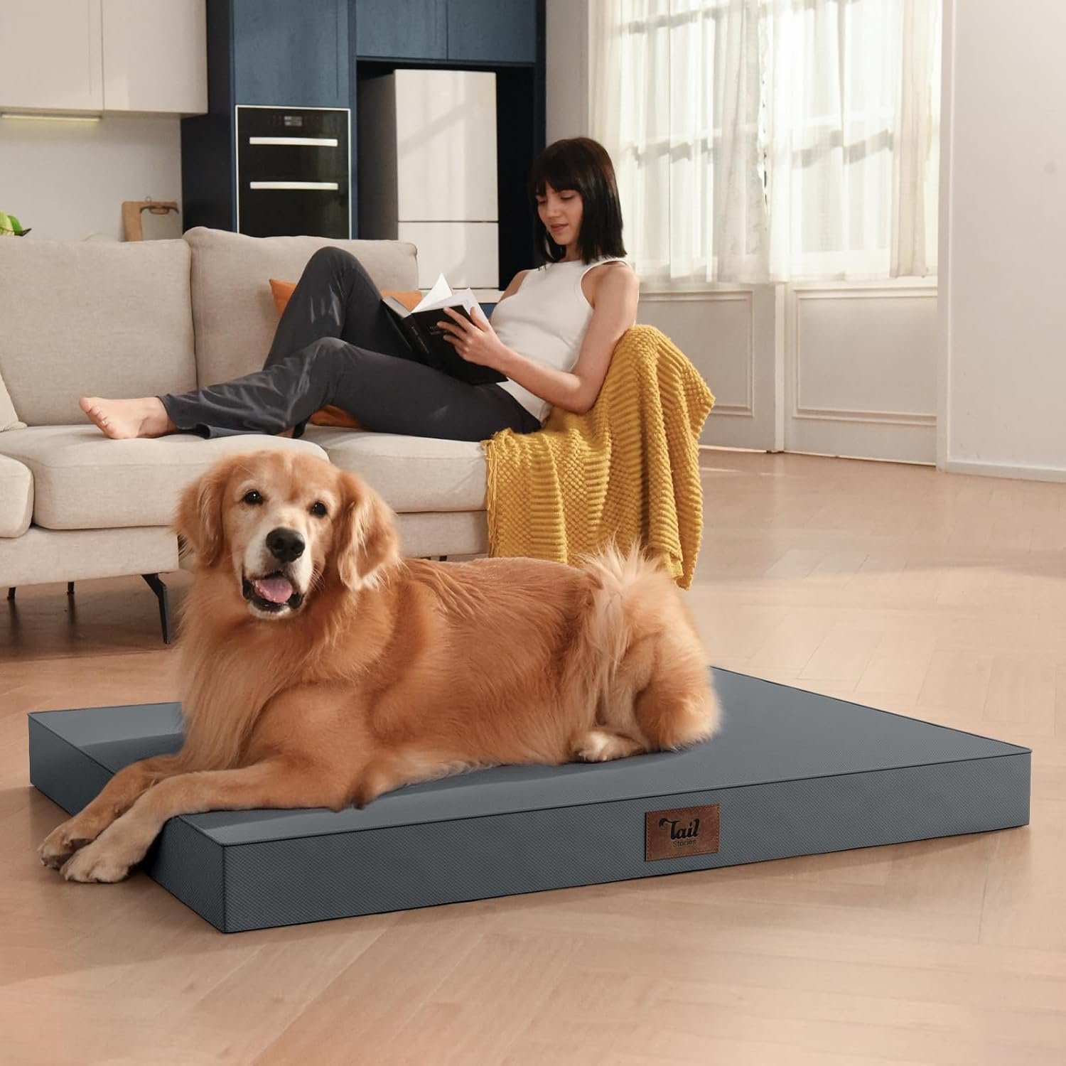 Outdoor Waterproof Orthopedic Dog Bed for Large Dogs | Egg Crate Foam for Joint Support, TPU Waterproof Layer, Machine Washable 1680D Oxford Cover, 36 x 27 Inch, Up to 65 lbs - Image 5
