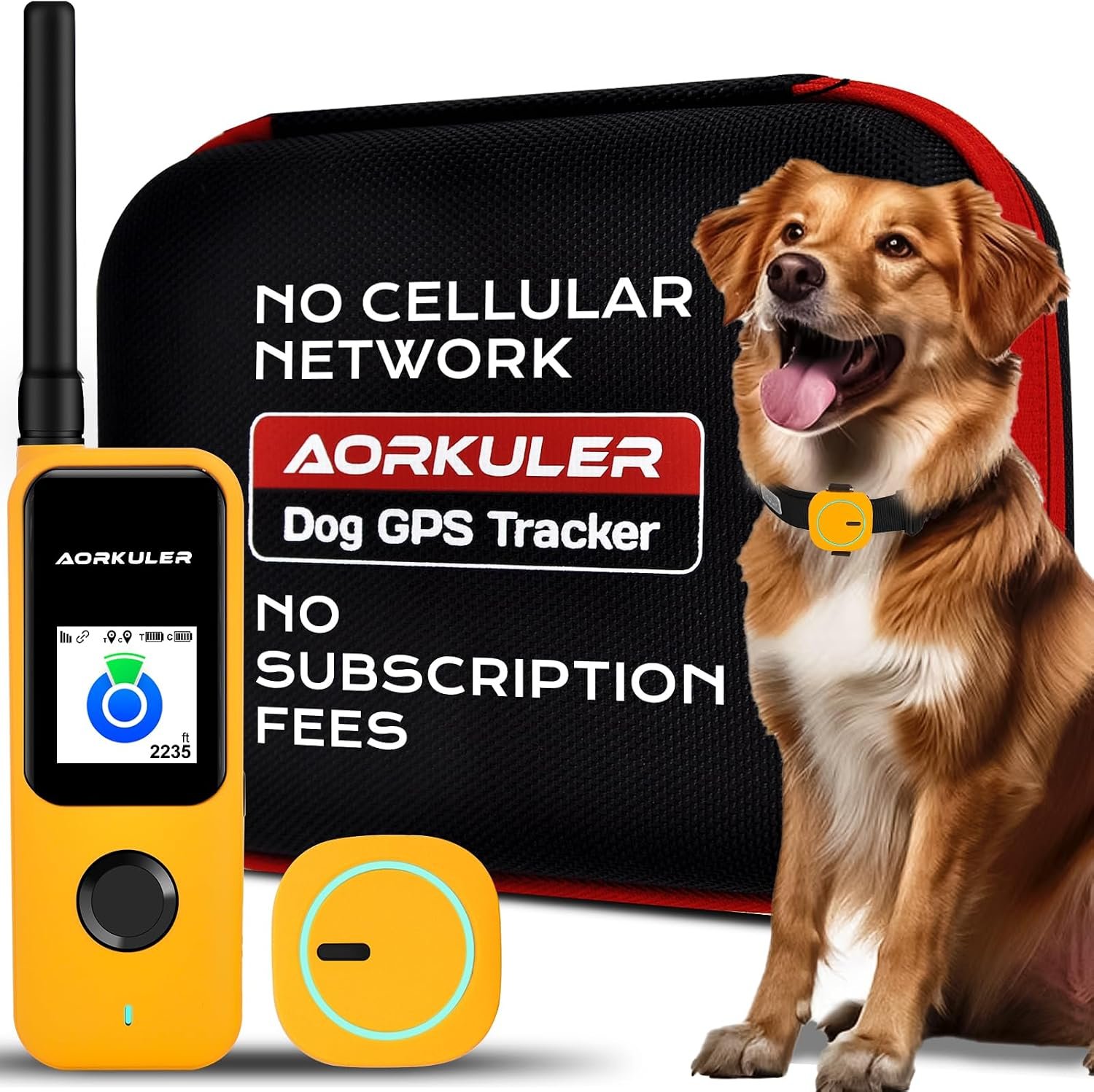 Outdoor GPS Dog Tracker – No Monthly Fees, No Phone or Cellular Signal Needed, Real-Time Tracking for Remote & Rural Areas, Hiking, Camping, Farms & Large Open Spaces(Tracker 2)