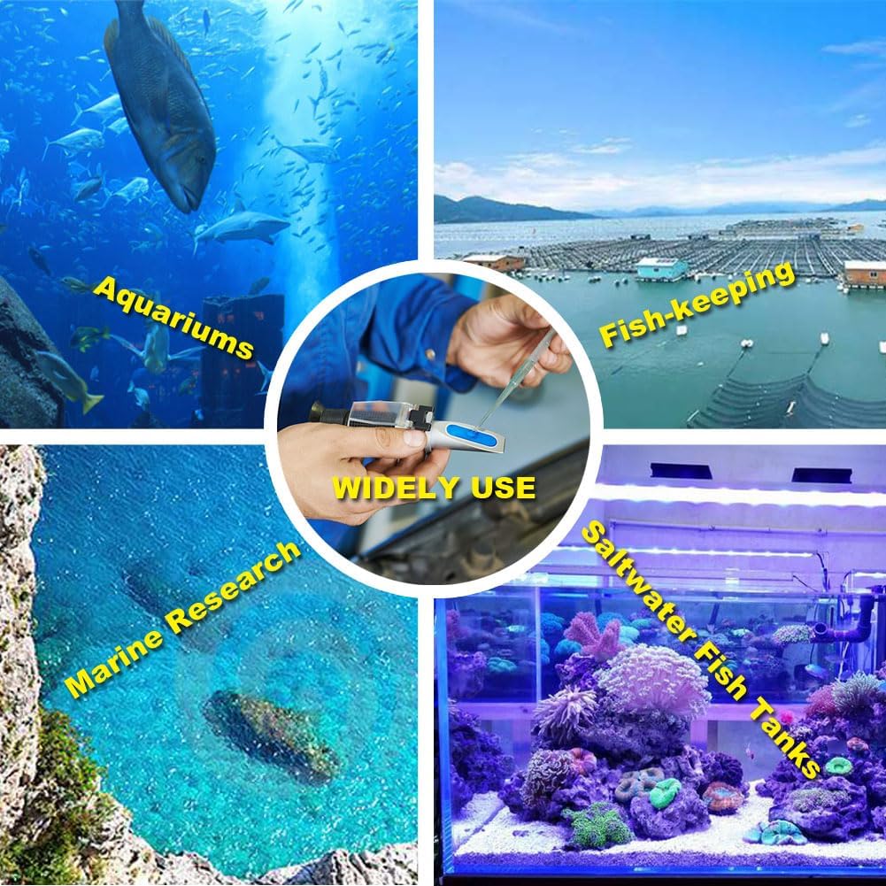 Agriculture Solutions Salinity Refractometer for Seawater and Marine Fishkeeping Aquarium 0-100 PPT with Automatic Temperature Compensation - Image 5
