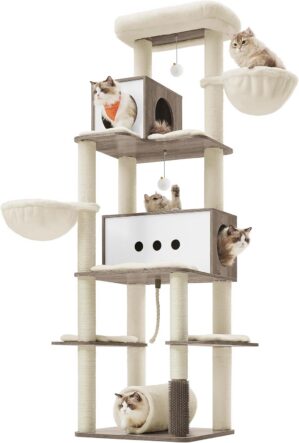 Feandrea Cat Tree, 75.6-Inch Modern...