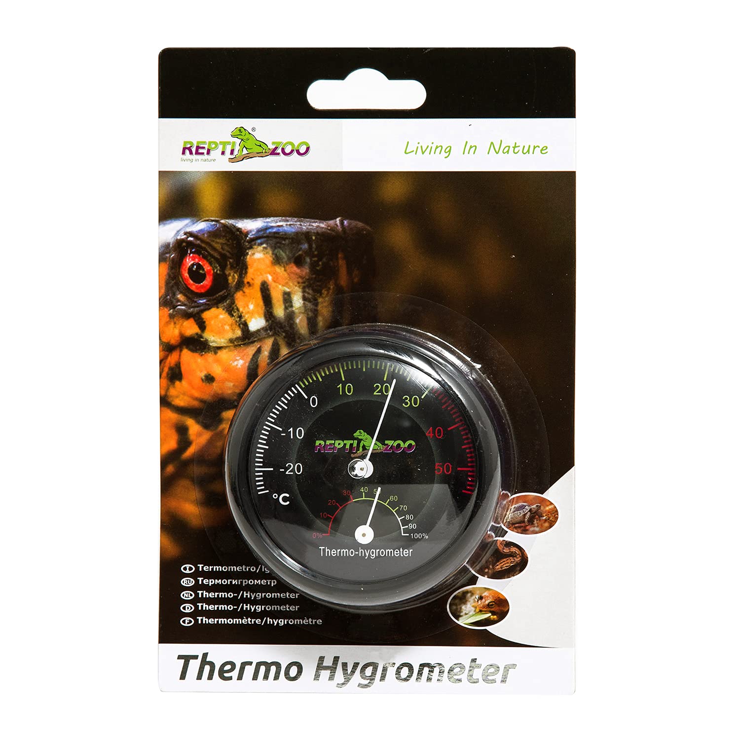 REPTI ZOO Reptile Terrarium Thermometer Hygrometer Dual Gauges Pet Rearing Box Reptile Thermometer and Humidity Gauge - Image 5