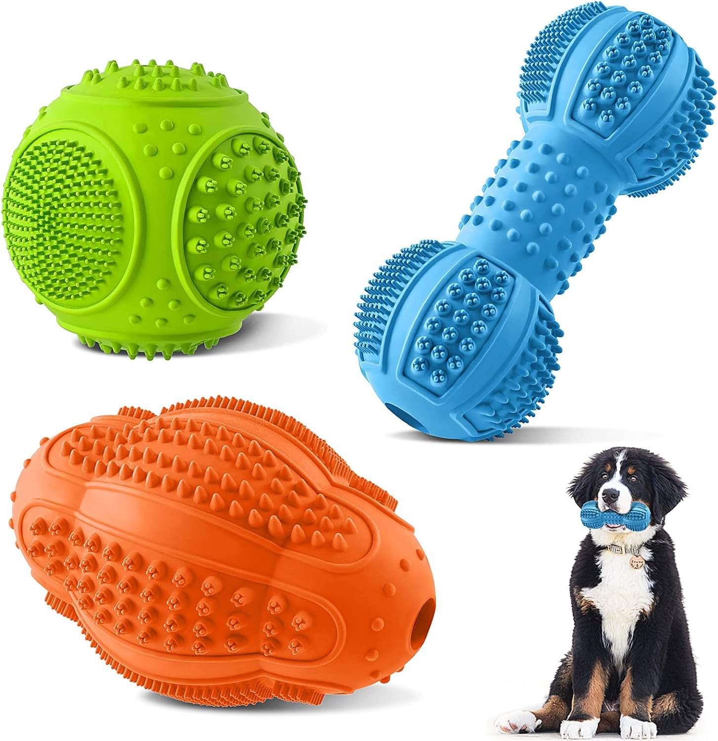 LUKITO Dog Chew Toys 3 Pack for Agg...