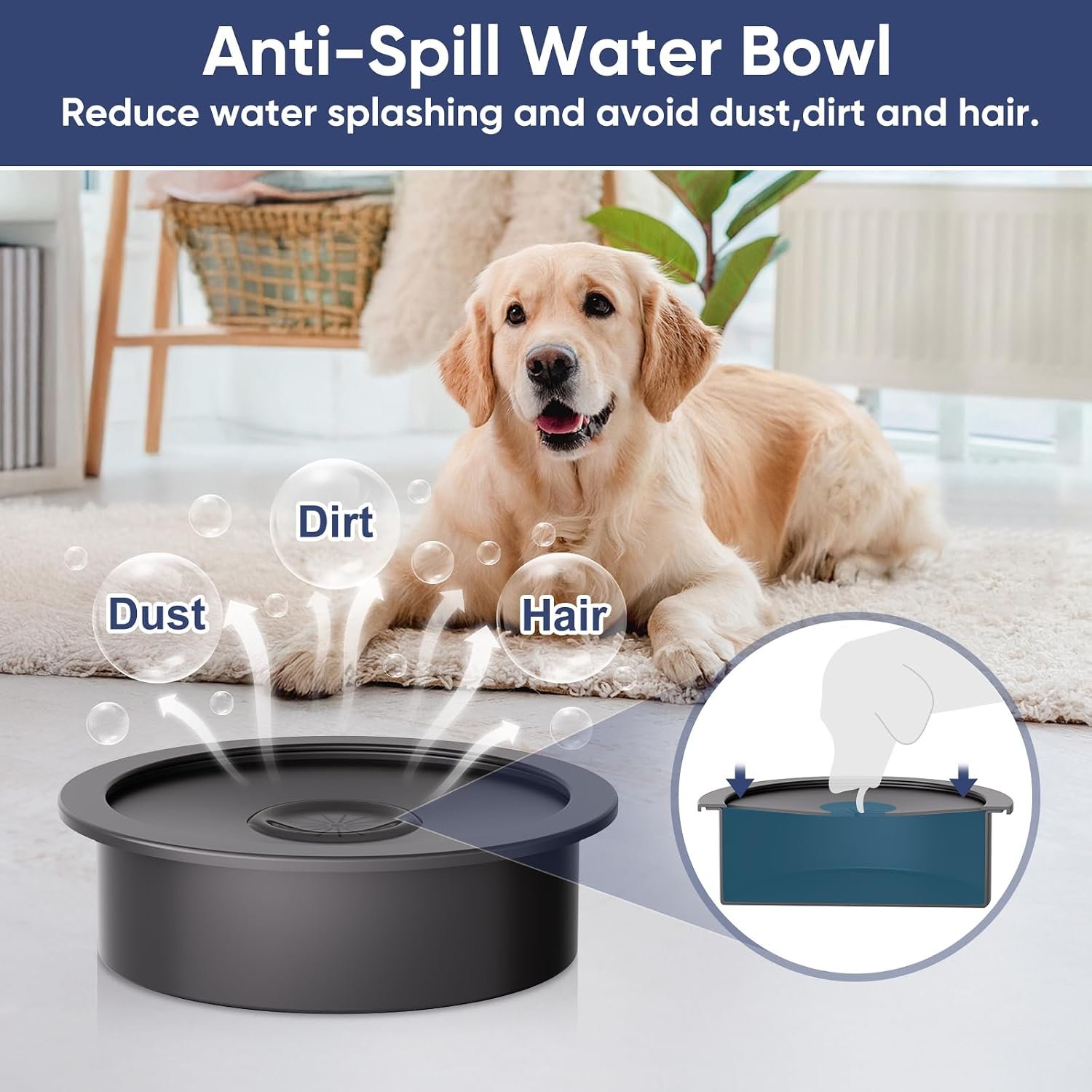 XIAZ Elevated Dog Bowls Large Breed Raised Dogs Bowl Stand Large/Medium Sized Dog Slow Feeder Dogs Bowls Food Water Stands 5 Heights Adjustable 9/11/12/14in Pet Feeder Dish Station - Image 7