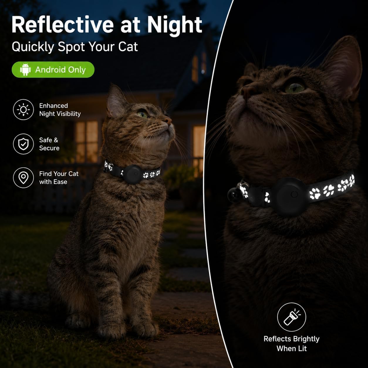 Pet Tracker,GPS Collar for Cats (Android Only) Smart tag,Waterproof Compatible with Google Find My,No Monthly Fee,Advanced Tracking Solution Smart Collar for Pet Safety Ideal Small Large Cats - Image 4