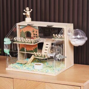 11 in 1 Wooden Hamster Cage with Al...
