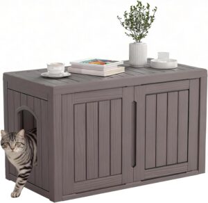 Cat Litter Box Enclosure, Hidden En...