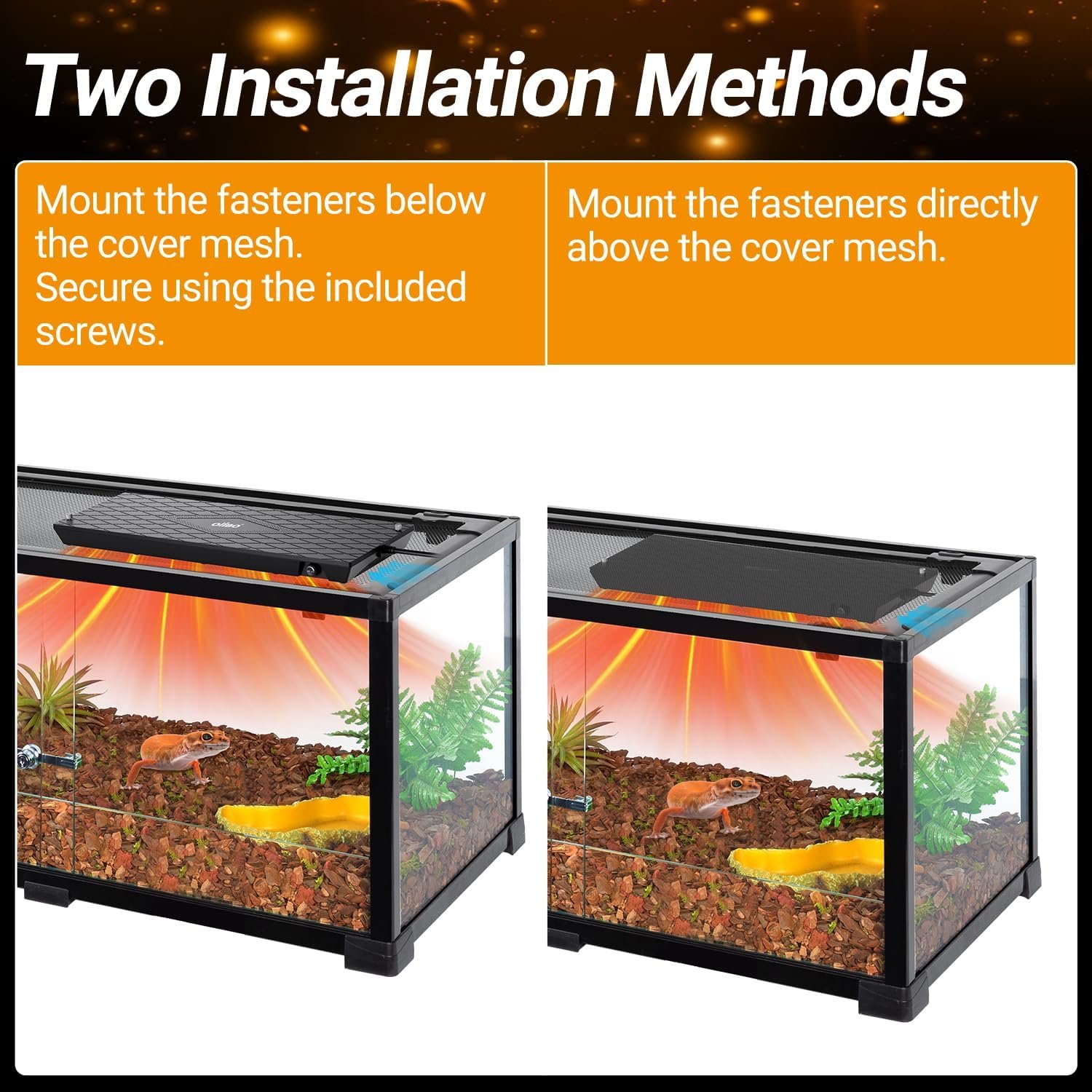 Reptile Heat Panel Adjustable Temperature 60W Reptile Heater for Terrariums, Energy Efficient & Non-Light Reptiles Heating Plate for Snakes,Crested Gecko,Leopard,Turtles - Image 5