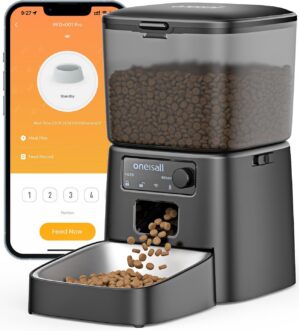 oneisall Automatic Cat Feeder, 2.4G...