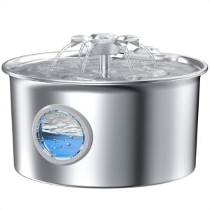 Stainless Steel Cat Water Fountain:...