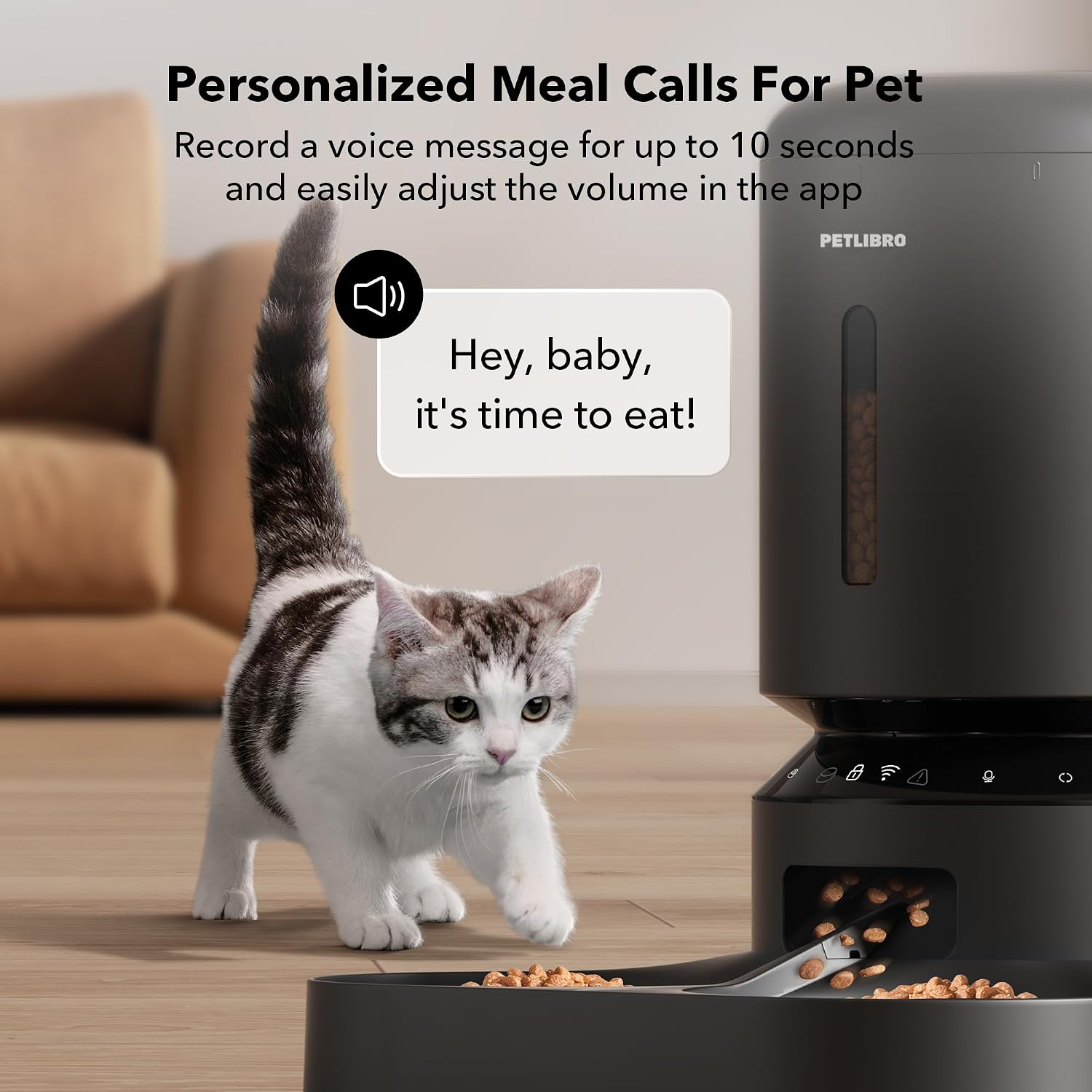 PETLIBRO Automatic Cat Feeder for 2 Cats, 5G&2.4G WiFi Pet Feeders, 5L Programmable Cat Food Dispenser with Airtight Lock-Fresh Technology, Dual Stainless Steel Bowls, Low Food Sensor - Image 6