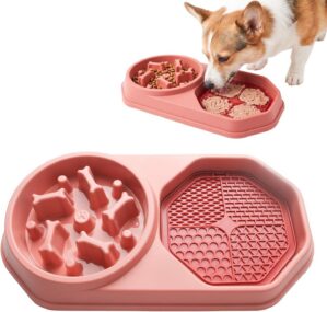 Slow Feeder Dog Bowl with Silicone ...
