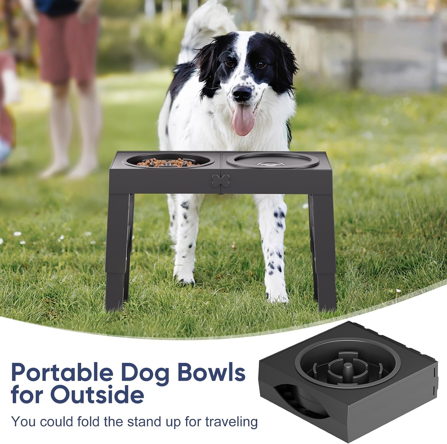 XIAZ Elevated Dog Bowls Large Breed Raised Dogs Bowl Stand Large/Medium Sized Dog Slow Feeder Dogs Bowls Food Water Stands 5 Heights Adjustable 9/11/12/14in Pet Feeder Dish Station - Image 8