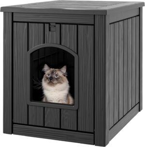 Cat Litter Box Enclosure, Hidden Li...