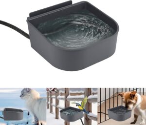 NAMSAN Small Heated Pet Bowl for Ca...