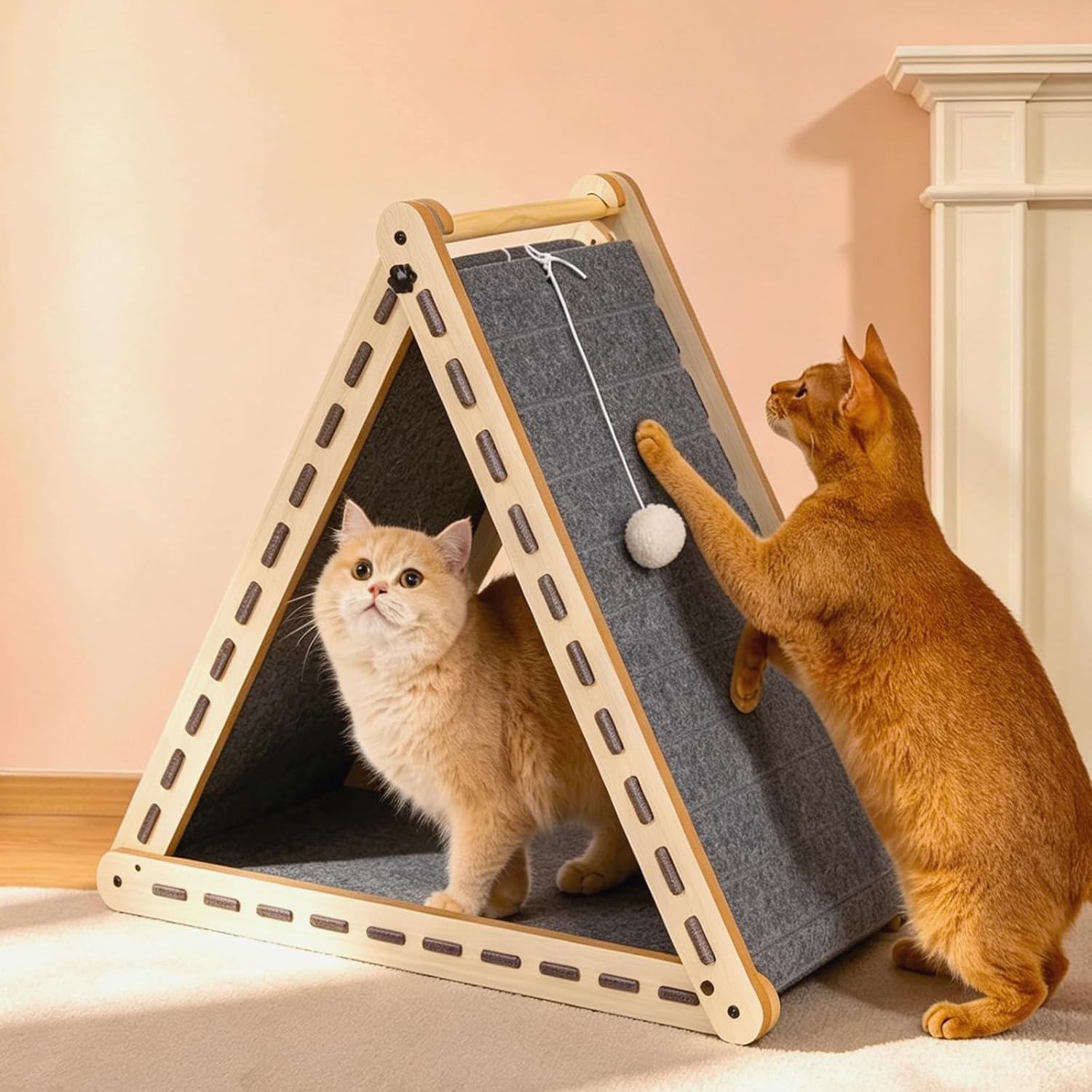Large Foldable Felt Cat Scratcher f...