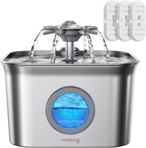 Stainless Steel Cat Water Fountain,...