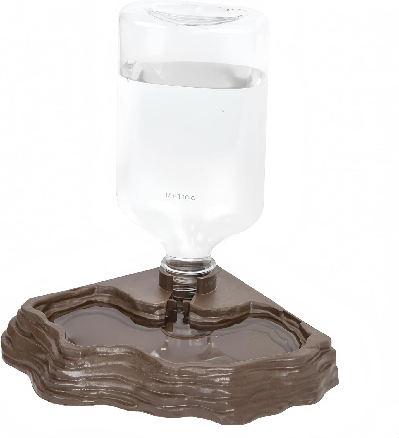 Reptile Lizard Bearded Dragon Water Bowl Dish Dispenser,17oz,Brown | 17oz Terrarium Tank Reptile Food Bowl,Water Feeder Automatic Dispenser Feeding,Geckos Lizards Turtle Bearded Dragons - Image 4