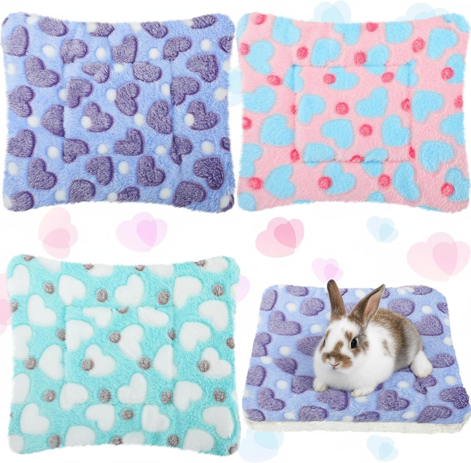 Jetec 3 Pcs Bunny Guinea Pig Beds S...