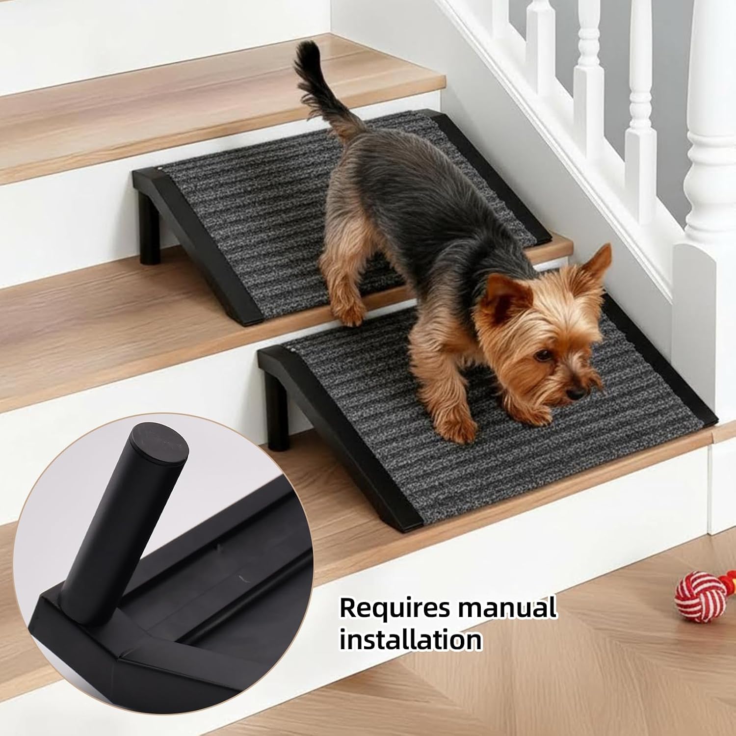 Dog Ramp for Stairs – Non-Slip Pet Steps with Locked-in Carpet & Iron Frame, Helps Senior Dogs & Small Breeds Climb Safely (2-Pack) - Image 8