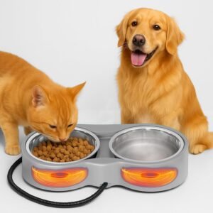 Pet Heated Bowl for Cat Dog, Freeze...