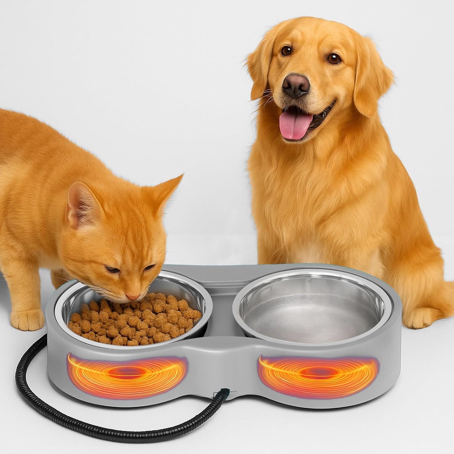 Pet Heated Bowl for Cat Dog, Freeze...