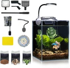 Desktop Small Aquarium Set Glass Fi...