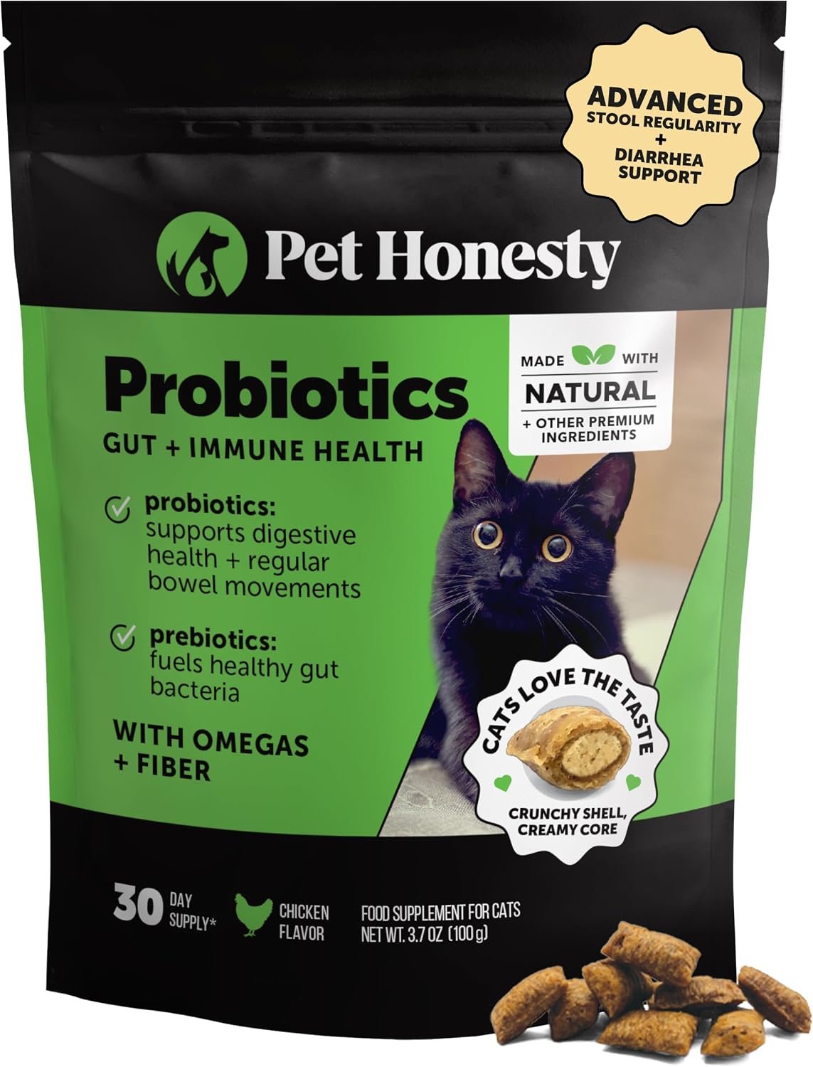 Cat Probiotics Crunchy Creamy Chews...
