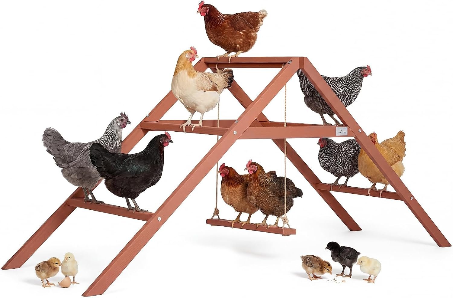 PETSFIT Wooden Chicken Roosting Bar...