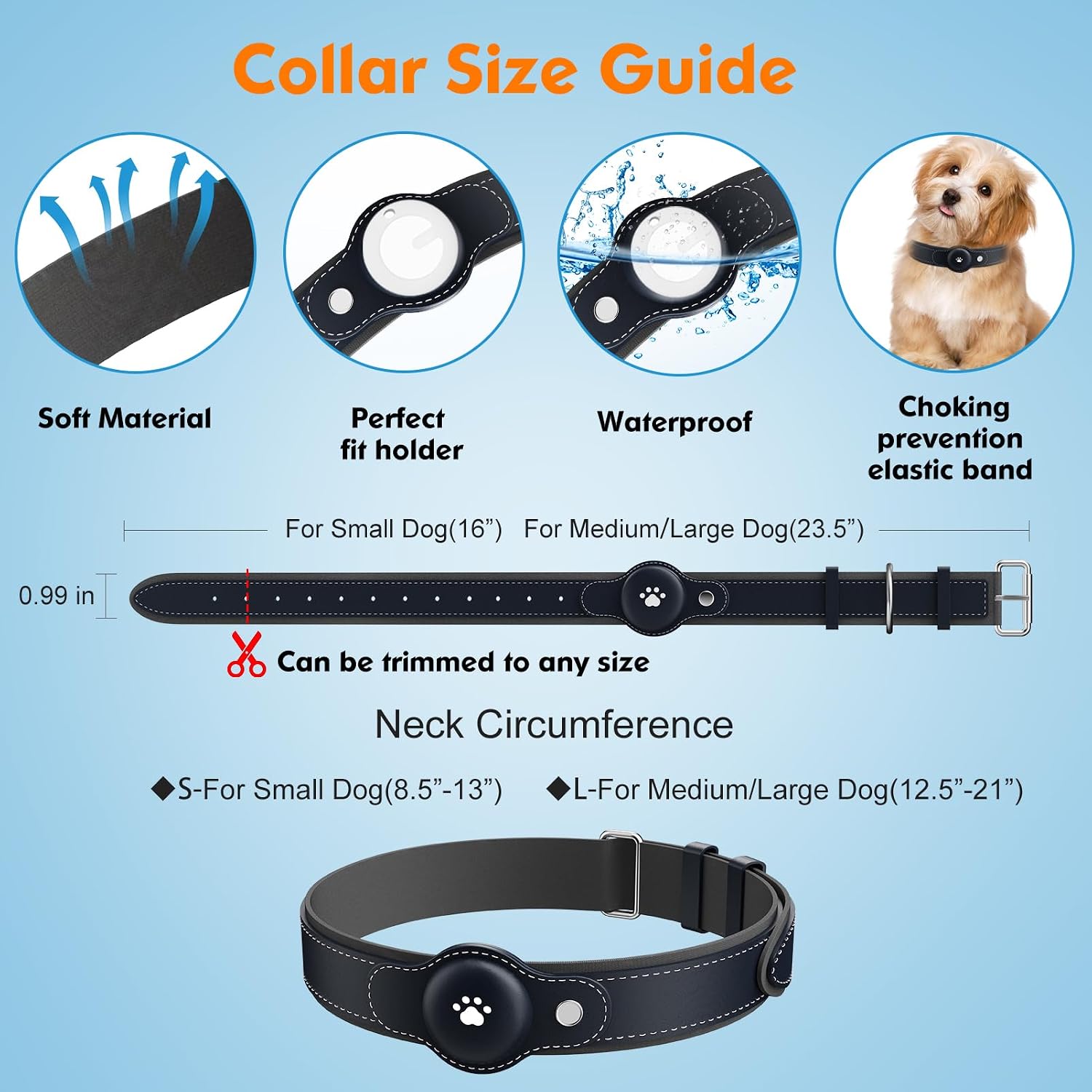 New GPS Tracker for Dogs: Smart Pet Collar with Real-Time Tracking,No Monthly Fee/Subscription (iOS & Android) Waterproof, Anti-Lost,365-Day Long Battery Life GPS Tracker Dog Collar(Tracker Included) - Image 8