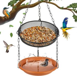 RAINFLOW Hanging Bird Bath Feeder &...