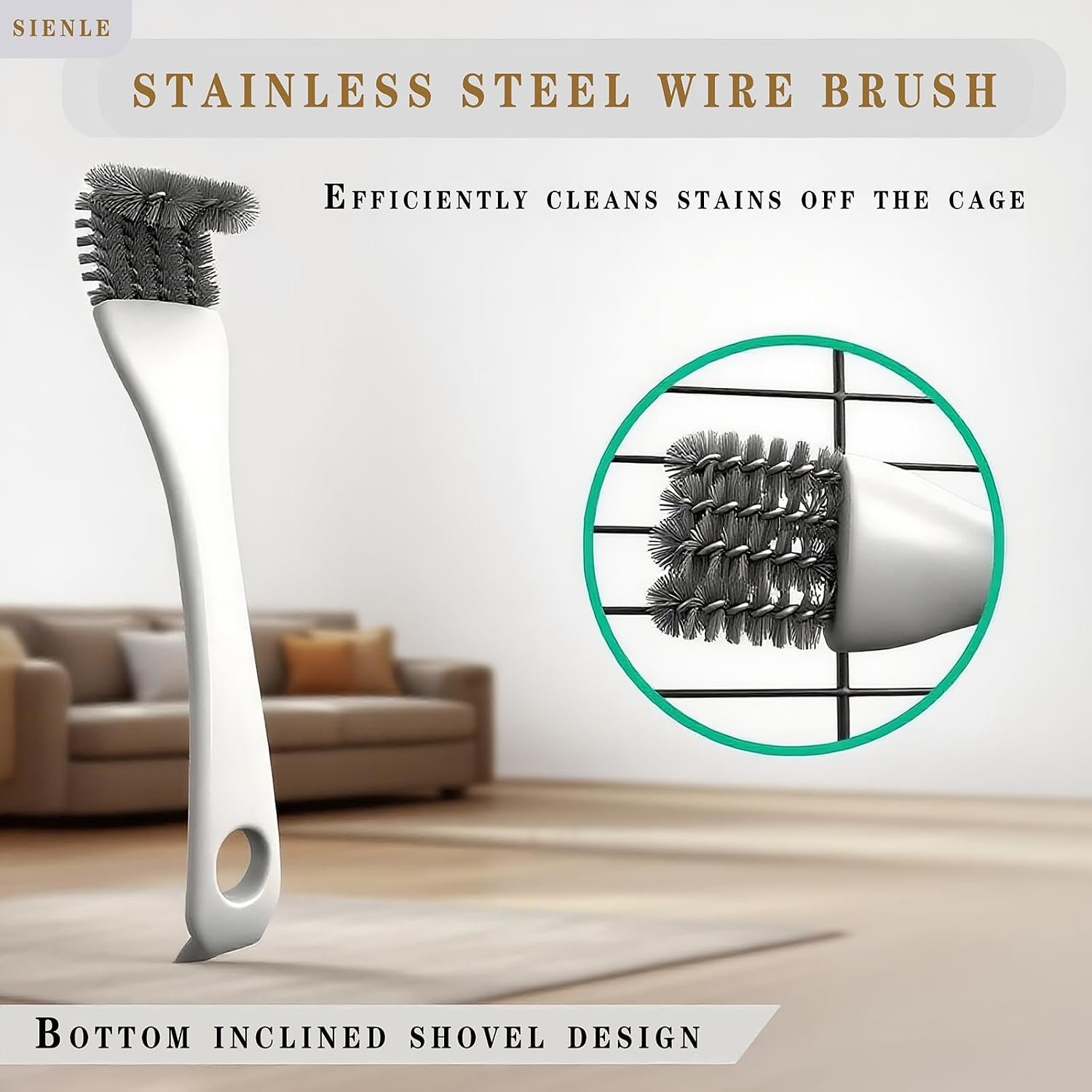 5-Piece Bird Cage Cleaning Brush Tool Set, Bird Cage Cleaner, Pet Cage Cleaning Kit, Suitable for Bird Cages, Rabbit Cages, Hamster Cages, Parrot Cages, and Other Small Pet Cage Accessories - Image 5