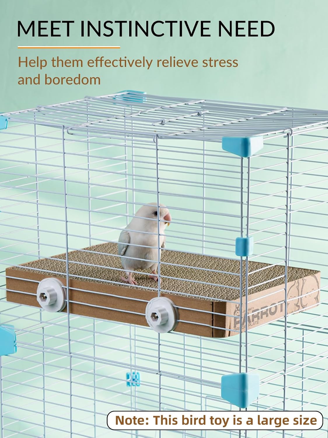 7.3 Inch Paper Bird Toys, Bird Platform, Parrot Toy, Help Birds Clean Beak, Release Stress, Reduce Boredom - Suitable for Budgie, Cockatiel, Lovebird, and Other Small to Medium-Sized Pet Birds - Image 3