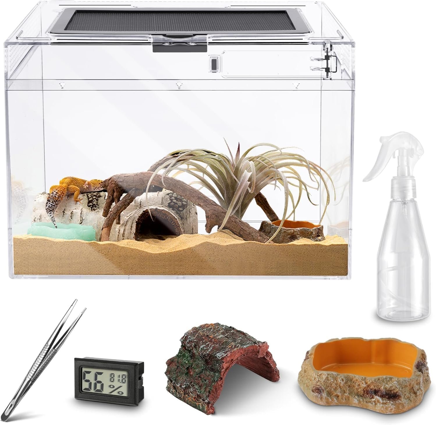 HELIME Reptile Tank 5 Piece Starter...