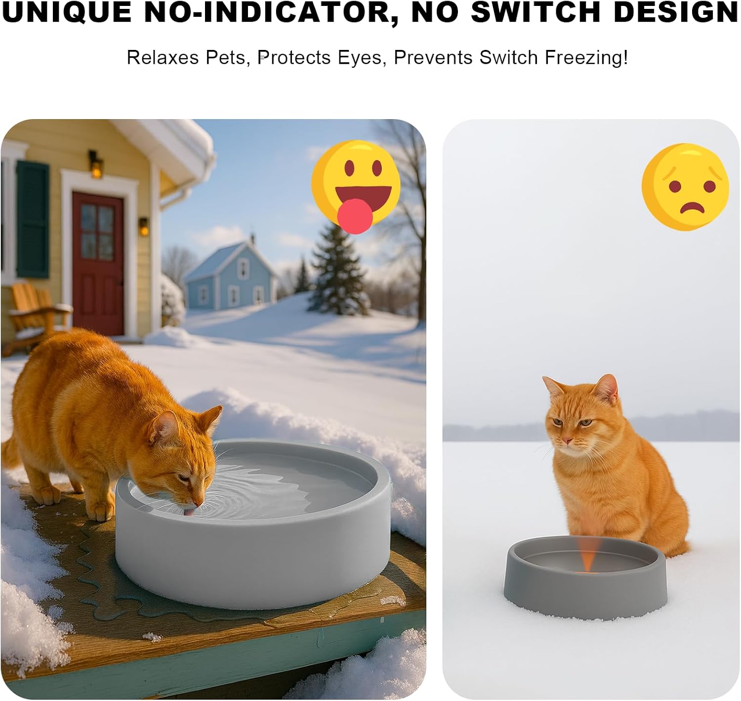 Pet Heated Bowl for Dog,Cat Warming Water Bowl with Chew Resistant Power Cord, Outdoor Waterproof Smart Uniform Heating for Small Animals Bird Chicken Rabbit Duck (108 fl oz, Grey) - Image 7