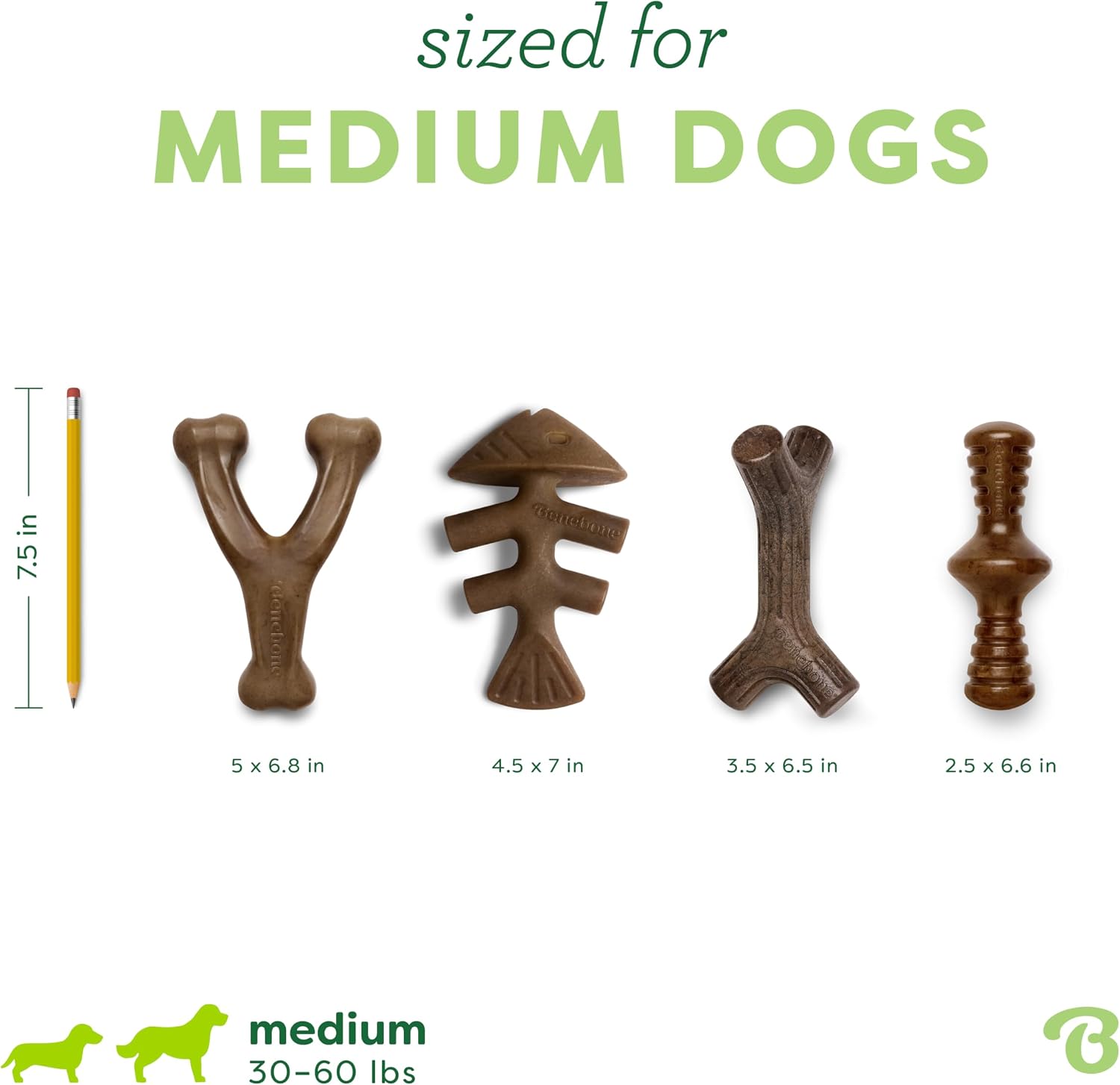 Benebone Medium 4-Pack Dog Toys for Aggressive Chewers – Under 60 lbs - Image 4