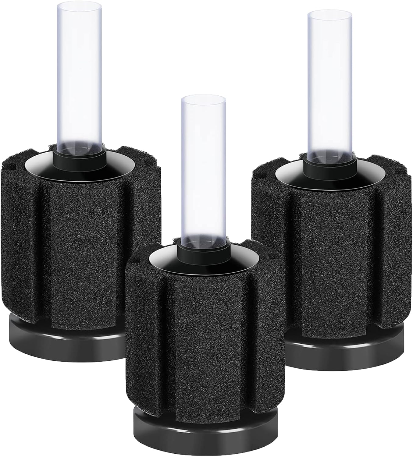 AQUANEAT 3 Pack Aquarium Bio Sponge Filter Breeding Fry Betta Shrimp Nano Fish Tank (Small up to 10Gal)