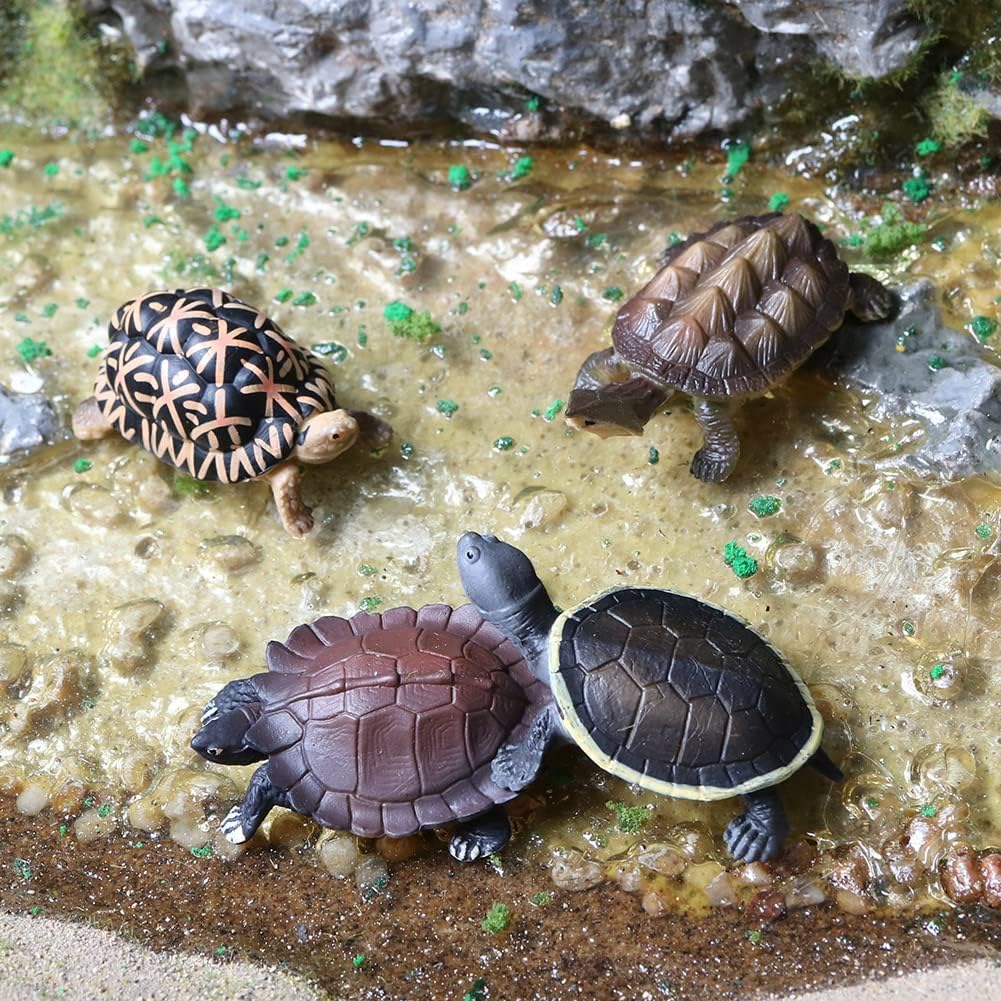 Volnau Mini Sea Turtle Figures 14PCS Animal Toys Figurines for Kindergarten Toddlers Kids Ocean Sea Creature Cake Topper Pack - Image 6