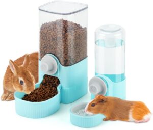 YUEPET Rabbit Food Water Dispenser,...