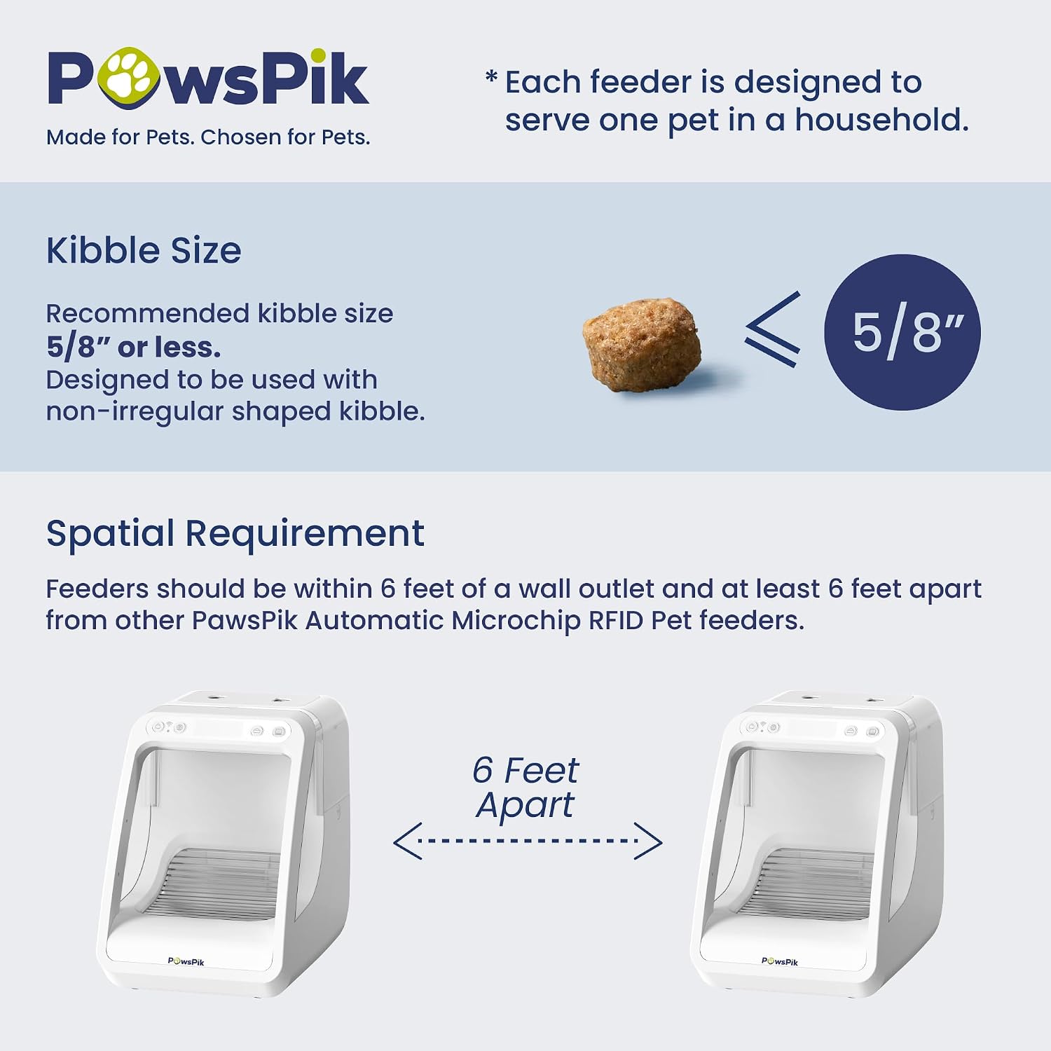 PawsPik Automatic Microchip RFID Cat Feeder, 16-Cup, White | ISO Microchip & PawsPik RFID Tag Compatible, App Control, Portion Control, Personalize Feeding - Image 8