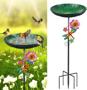 Metal Bird Bath for Outside, Remova...