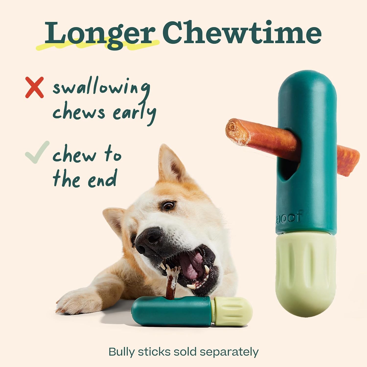 WOOF BullySafe - Bully Stick Holder - Durable Dog Chew Holder for Safe, Long-Lasting Play - Easy to Clean - No More Swallowed Ends - for Dogs 10+ lbs - Image 5