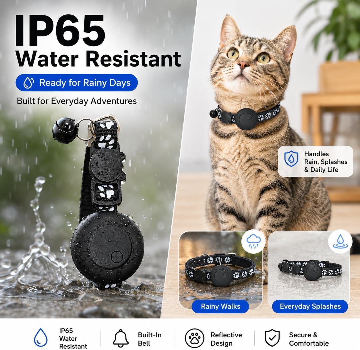 Pet Tracker,GPS Collar for Cats (Android Only) Smart tag,Waterproof Compatible with Google Find My,No Monthly Fee,Advanced Tracking Solution Smart Collar for Pet Safety Ideal Small Large Cats - Image 5