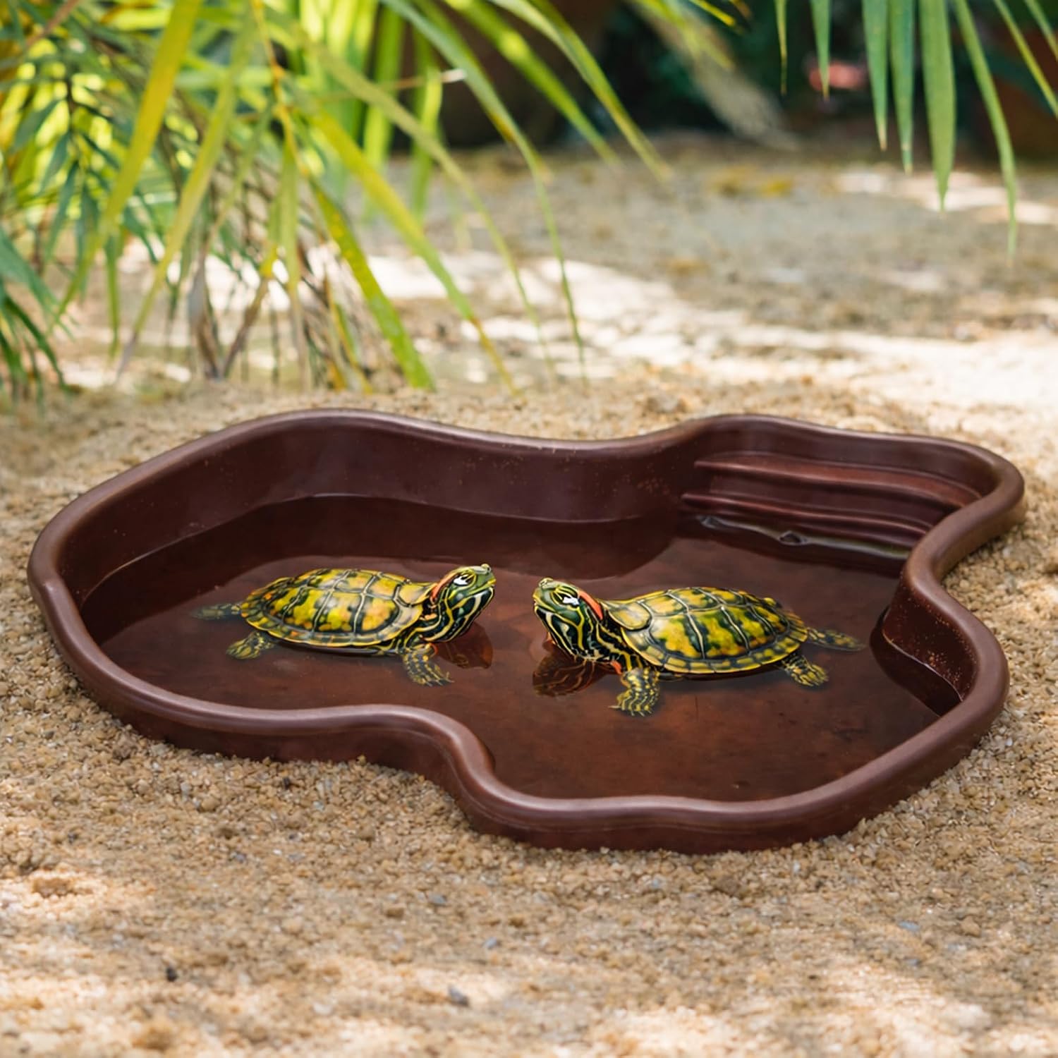 Petmolico Large Reptile Water Dish with Non-Slip Bottom – Snake Water Bowl,Tortoise Habitat Accessories for Turtle,Gecko,Lizard,Bearded Dragon - Image 8