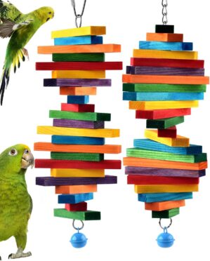 Bissap 2 PCS Bird Chew Toys, Multic...
