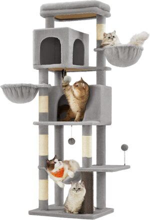 Feandrea Cat Tree, 69-Inch Tall Cat...