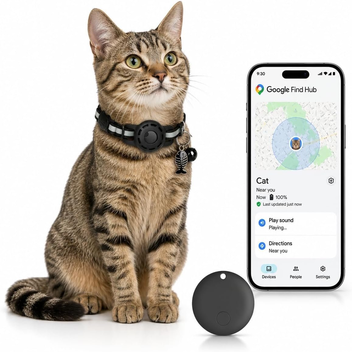 Pet Tracker,GPS Collar for Cats (An...