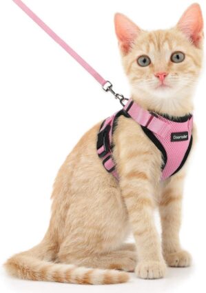 Dooradar Cat Harness and Leash Set,...